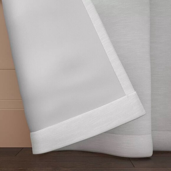 Threshold Henna Natural White Single Blackout Curtain Panel 50" x 84" - Picture 3 of 6